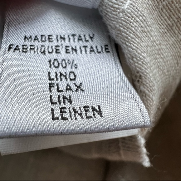 Alberto Cacciari Linen Beige Tan Dress. Size L. Made in Italy - Picture 10 of 12